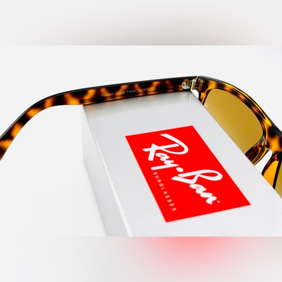 Ray-Ban Boyfriend Sunglasses Rb4147 Havana Frame with Light Brown Gradient Lens - Picture 12 of 13